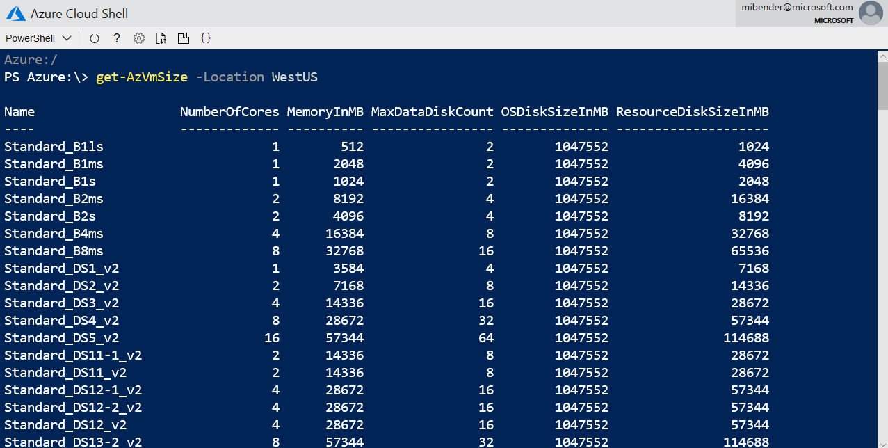 PowerShell Basics: Finding the right VM size with Get-AzVMSize