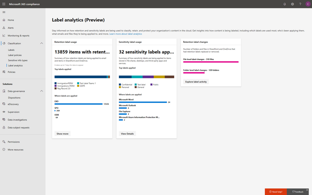M365 Compliance Center - label analytics.png