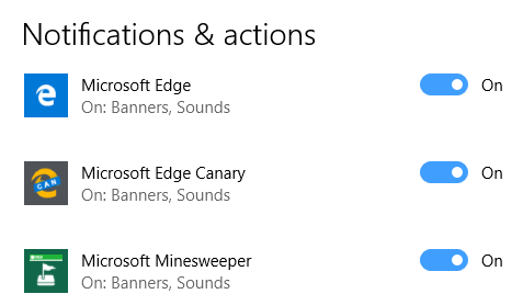 Edge Chromium Not In Notification App List Microsoft Tech