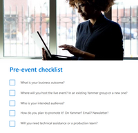 Pre-event checklist
