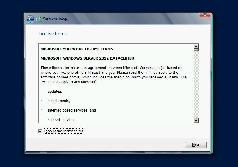 Windows Server 2012 điều khoản giấy phép. jpg