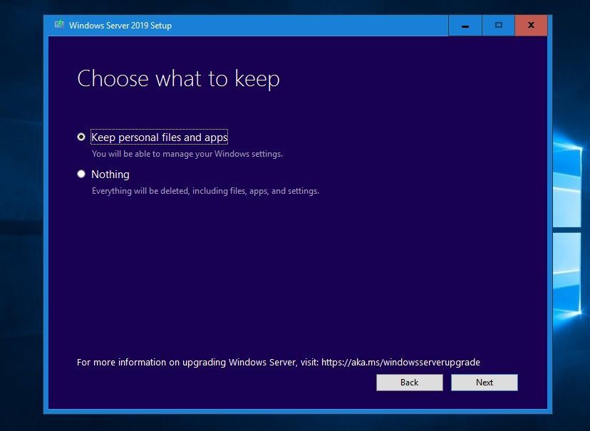 Windows Server 2019 nâng cấp tại chỗ. jpg
