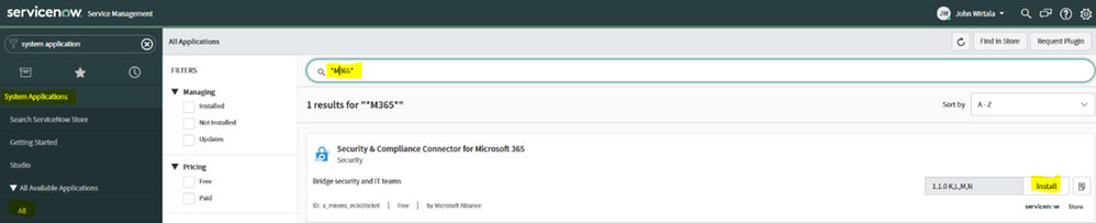 2019 - Microsoft 365 Security Center - Collaboration - Blog - Vibranium - Image 09.1 - Search for Connector.png