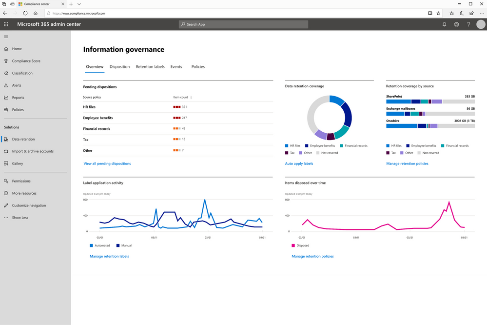 Integrated and intelligent data governance with Microsoft 365