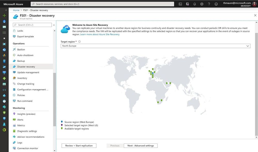 Azure Site Recovery for IaaS VMs