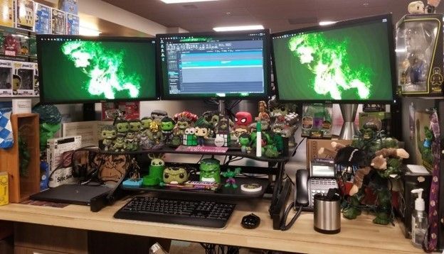 As you can see by how he adorns his desk, Scott Christensen is one 'credible Hulk' surrounded by all sorts of strong, green inspiration.