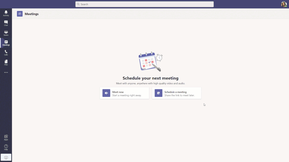 Microsoft Teams free users can schedule meetings and send out invitations via your Outlook calendar.