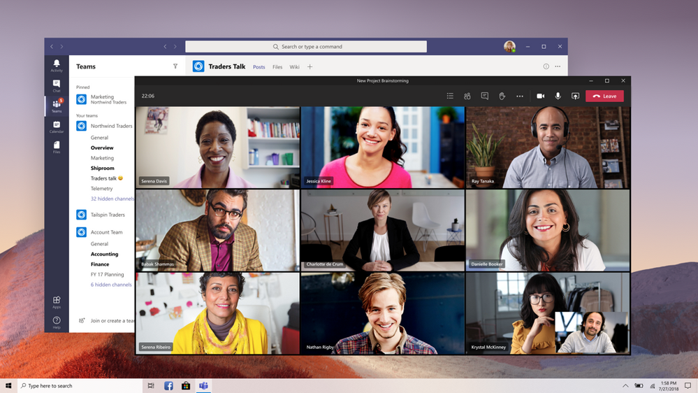 Multi-window capability coming to Microsoft Teams meetings and calling.