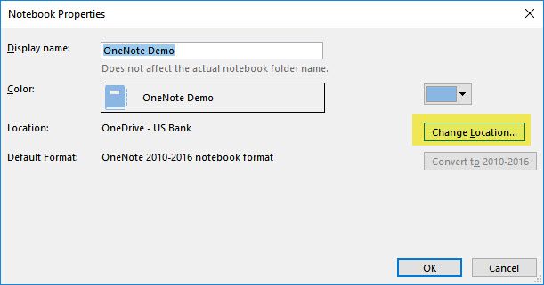 move onenote to onedrive for business