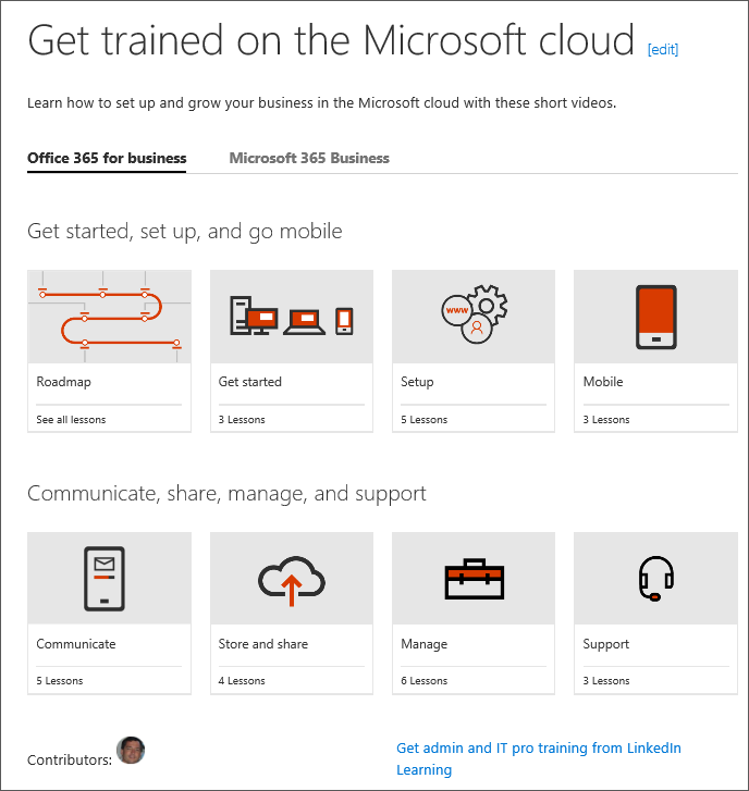 Short videos help you get started with Office 365.