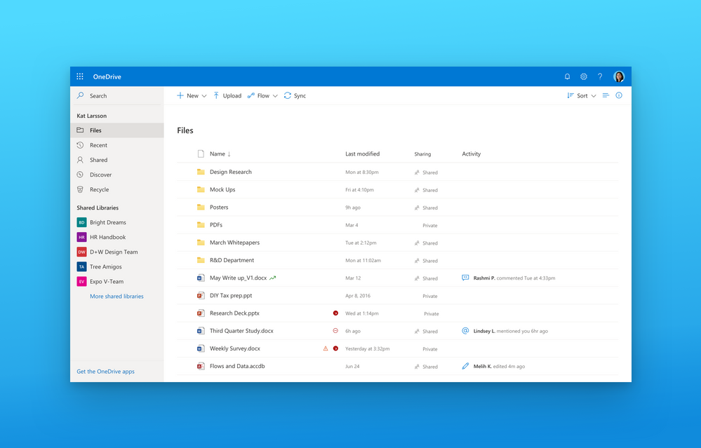 New OneDrive UI.png