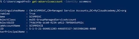 Installing SCVMM 2019 with a Group Managed Service Account