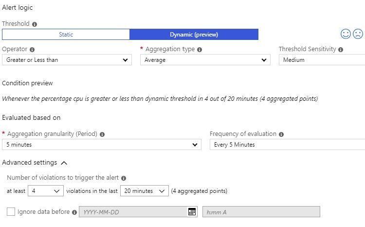 Getting started with Azure Monitor Dynamic Thresholds
